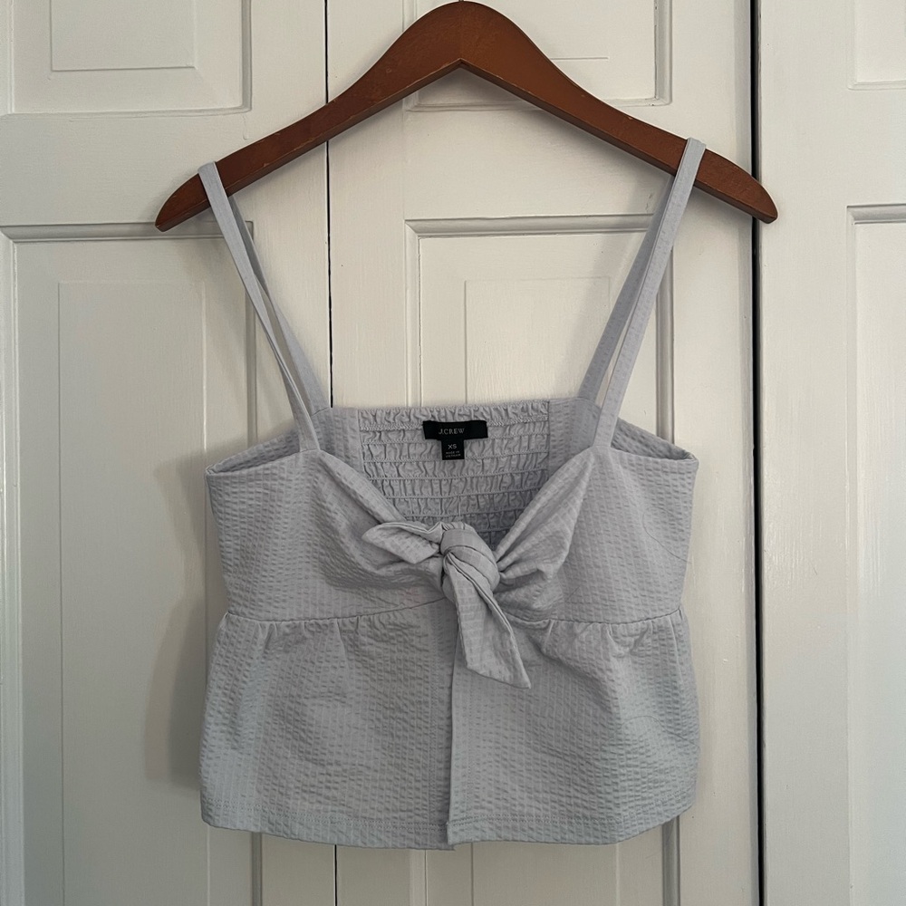 J. Crew Light Gray Textured Camisole